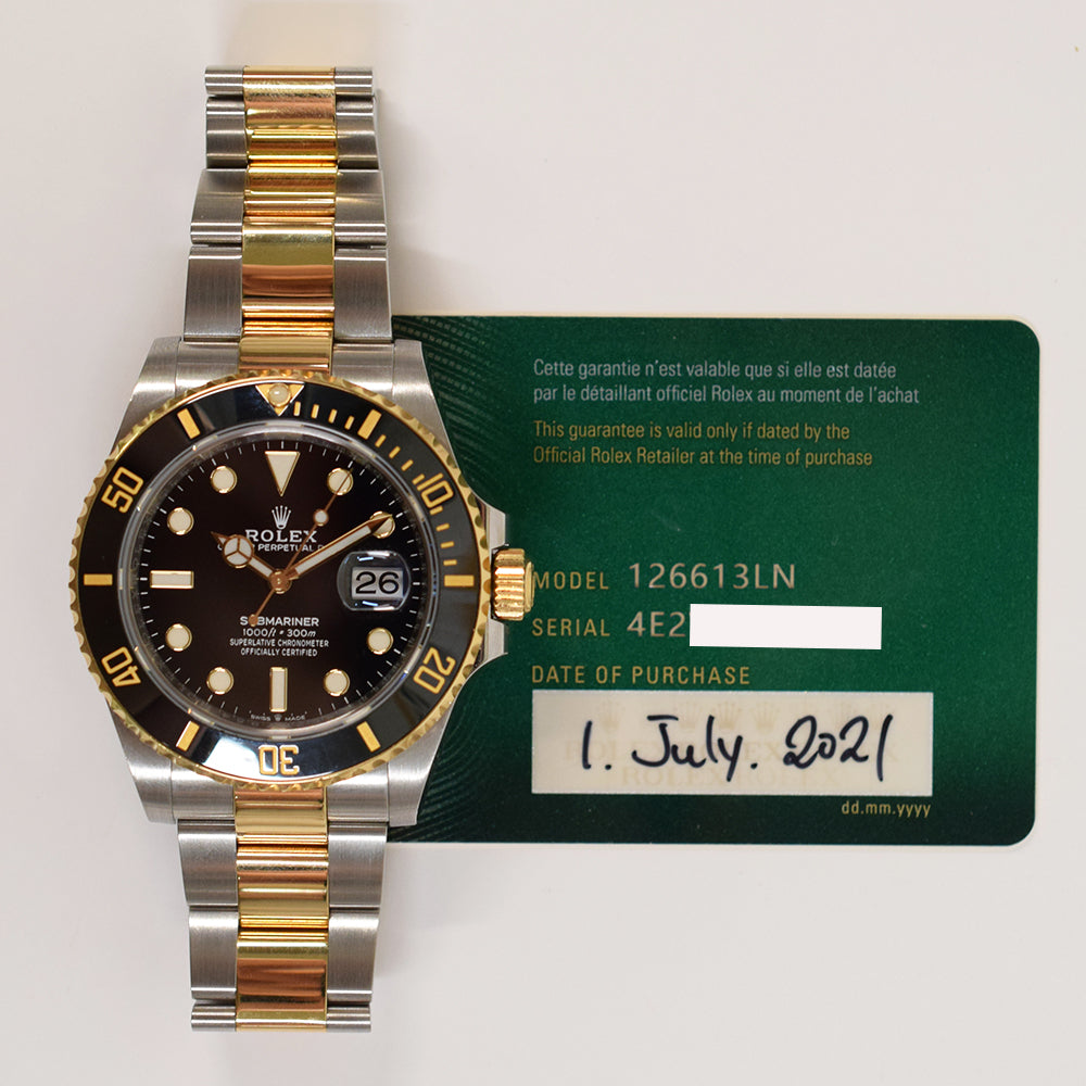 Rolex Submariner Date 41mm Steel and Yellow Gold Black Bezel 126613LN – Black Dial