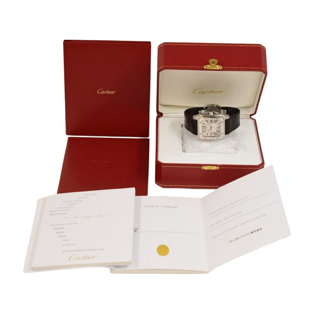 Cartier Santos 100 Selfwinding 51mm x 41.3mm WSSA0007 – Silver Roman Dial