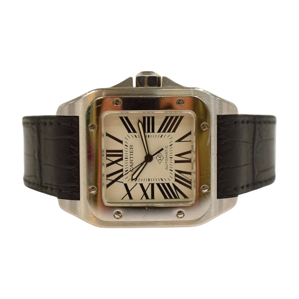 Cartier Santos 100 Selfwinding 51mm x 41.3mm WSSA0007 – Silver Roman Dial
