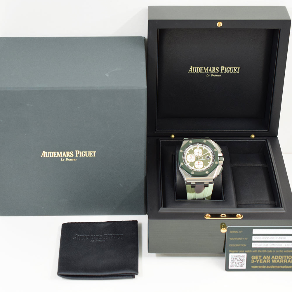 Audemars Piguet Royal Oak Offshore 42mm Ceramic Bezel 26400SO.OO.A055CA.01 – Green Dial