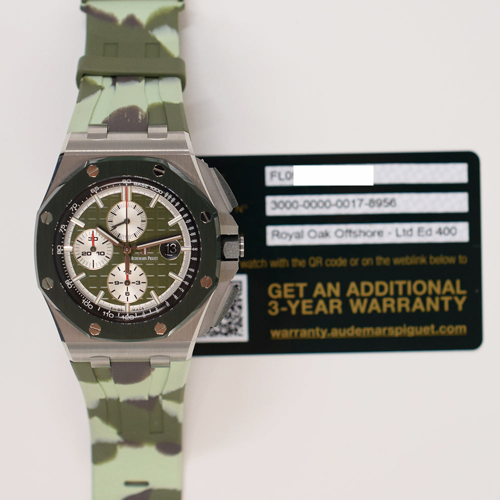 Audemars Piguet Royal Oak Offshore 42mm Ceramic Bezel 26400SO.OO.A055CA.01 – Green Dial