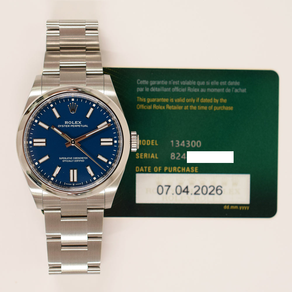 Rolex Oyster Perpetual 41mm 134300 – Blue Dial