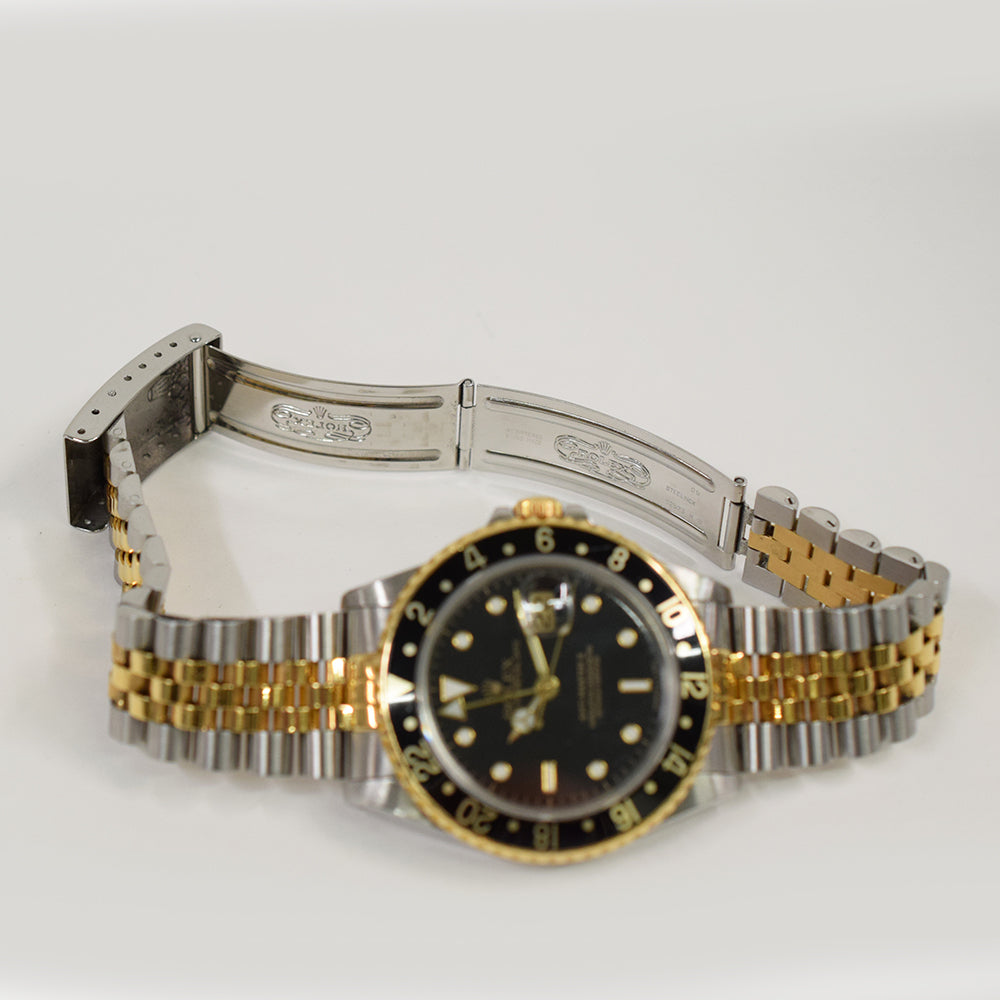 Rolex GMT-Master II 40mm Steel and Yellow Gold 16713 – Black Dial