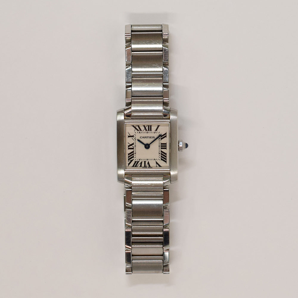 Cartier Tank Française Small Stainless Steel W51008Q3 – Ivory Roman Dial