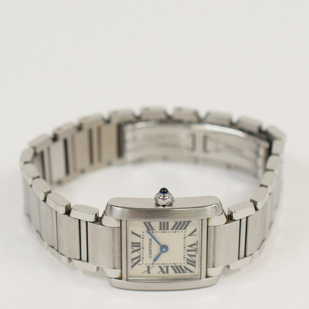 Cartier Tank Française Small Stainless Steel W51008Q3 – Ivory Roman Dial