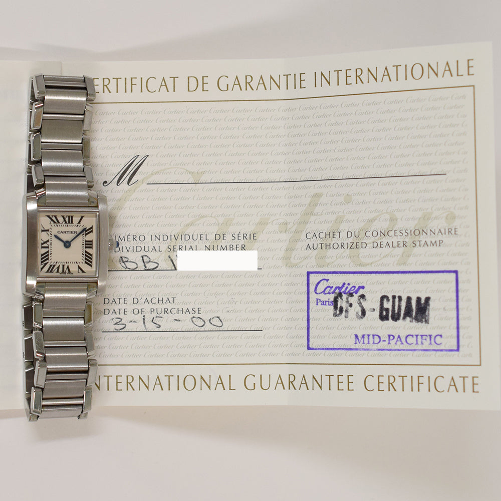 Cartier Tank Française Small Stainless Steel W51008Q3 – Ivory Roman Dial