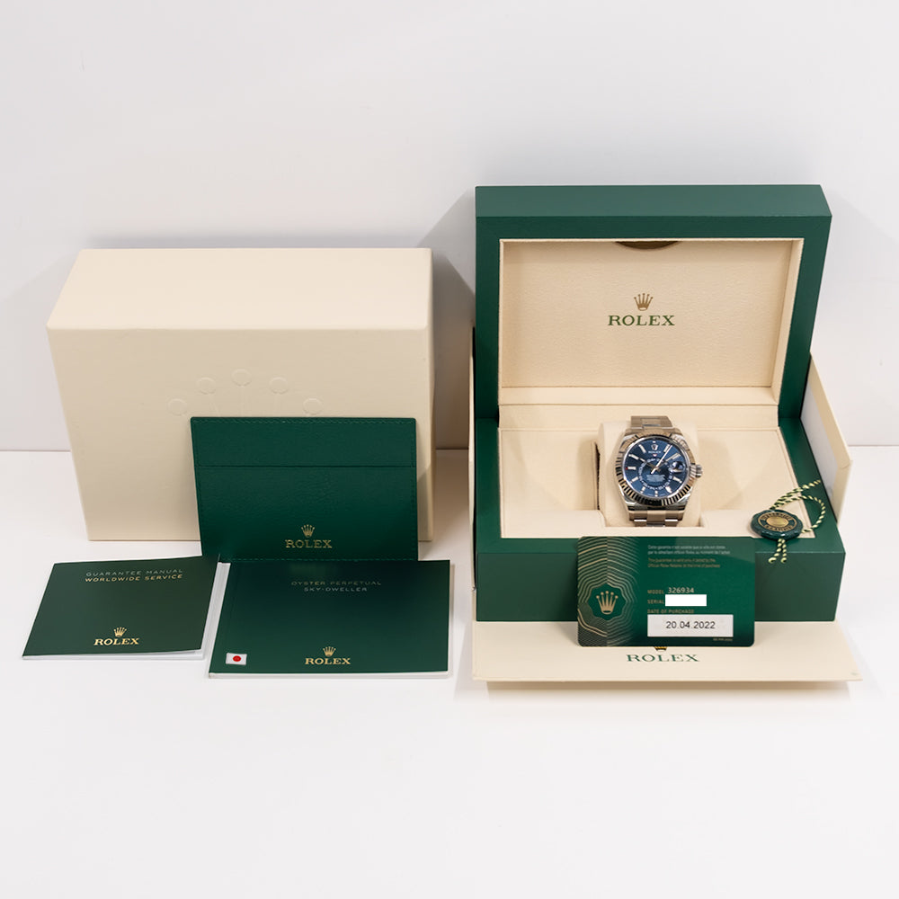 Rolex Sky-Dweller 42mm Steel and White Gold 326934 – Blue Dial