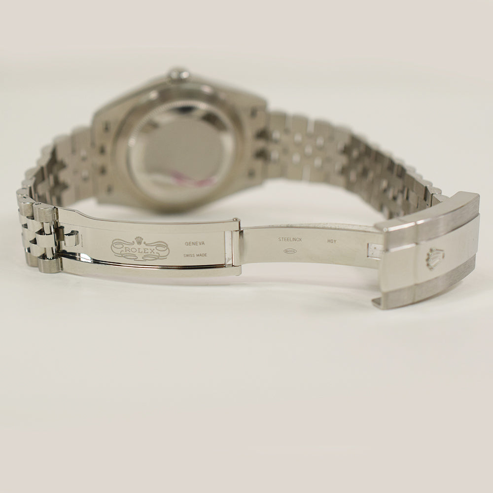 Rolex Datejust 41mm Steel and White Gold Fluted Bezel 126334 – Green Dial
