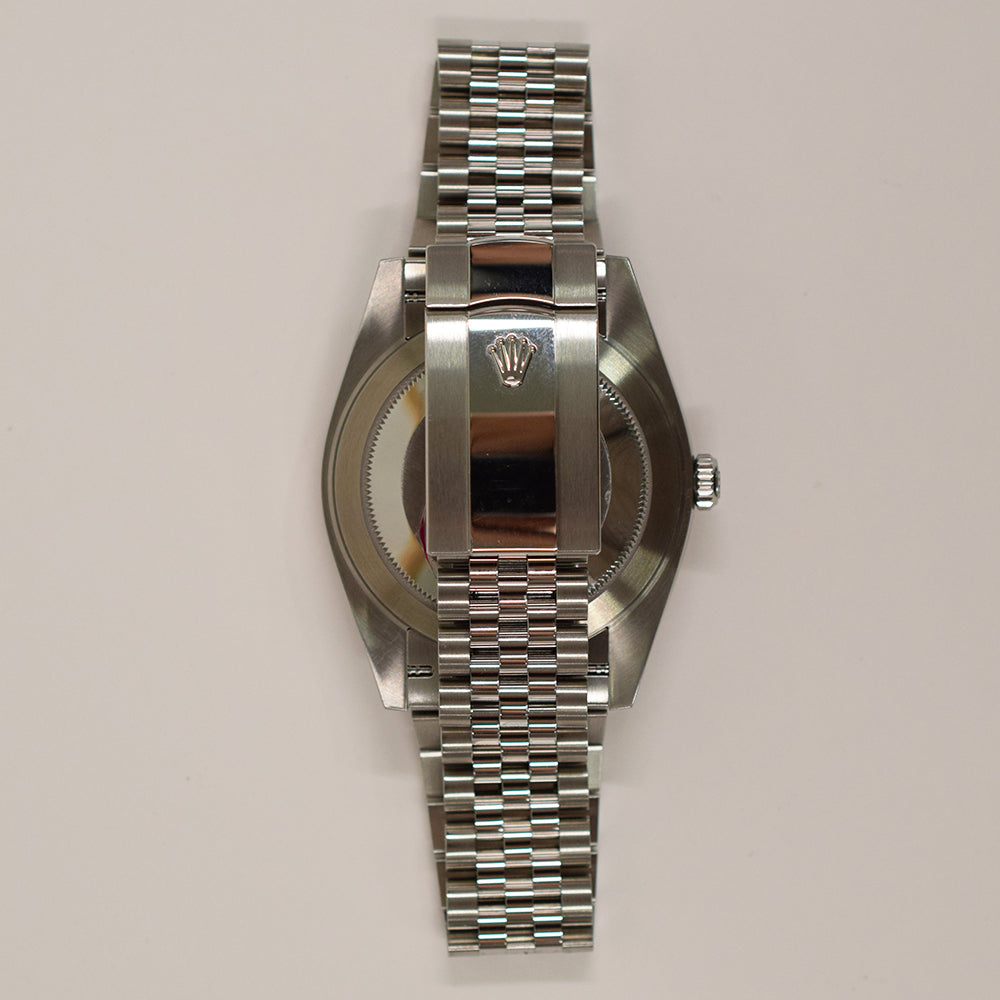 Rolex Datejust 41mm Steel and White Gold Fluted Bezel 126334 – Green Dial