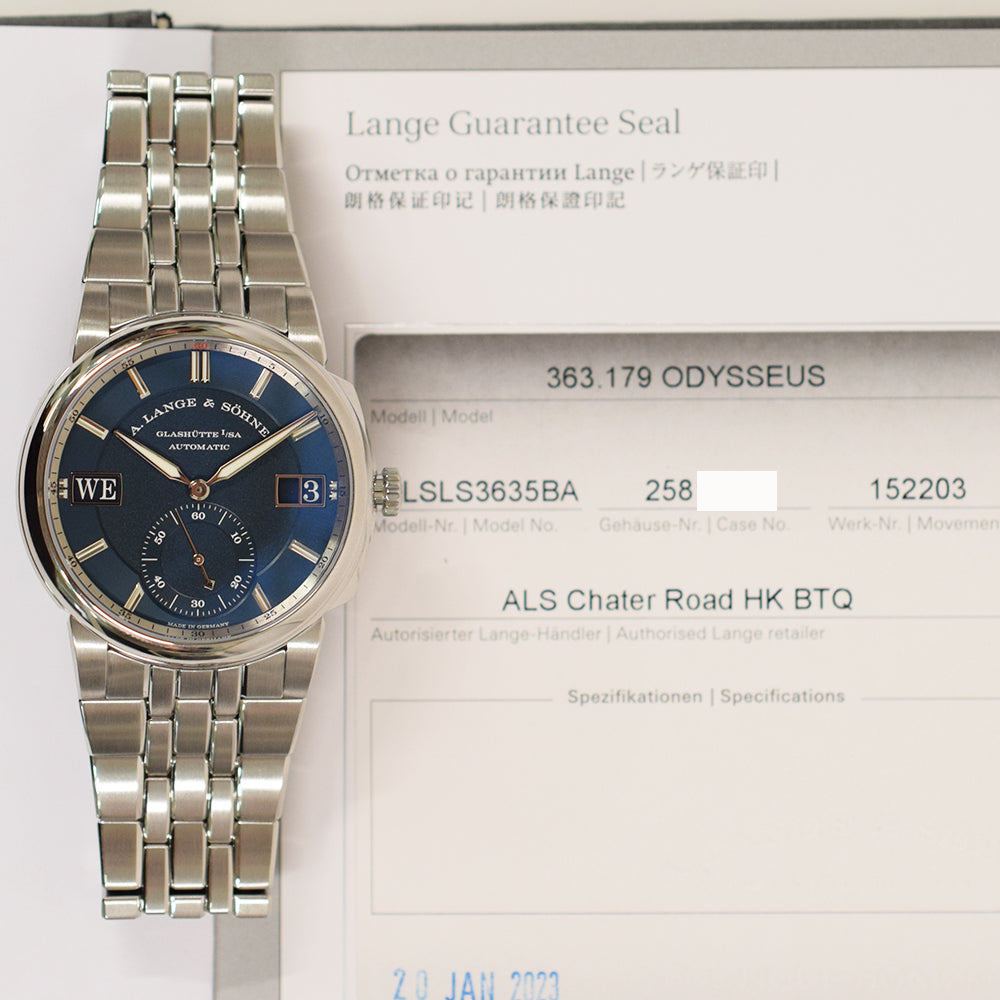 A. Lange & Söhne Odysseus 40.5mm Stainless Steel 363.179 – Blue Dial