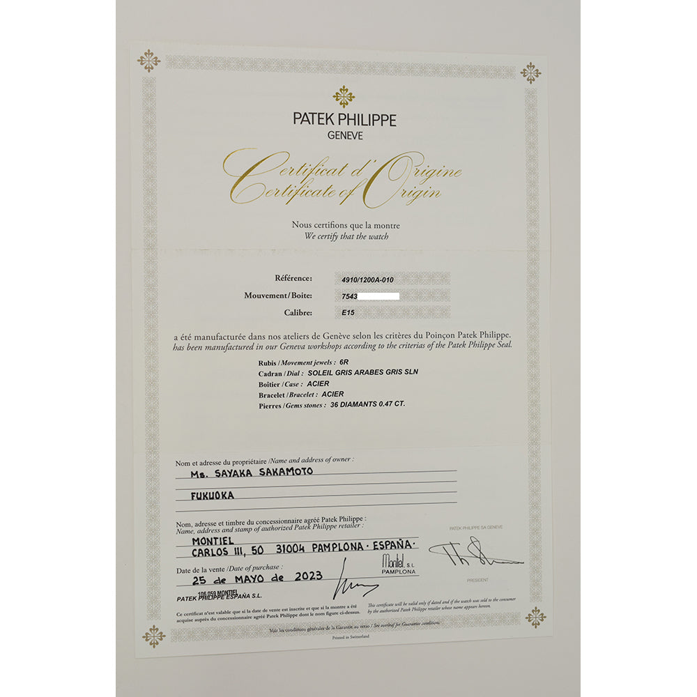 Patek Philippe Twenty~4 30mm x 25.1mm 4910/1200A-010 – Grey Dial