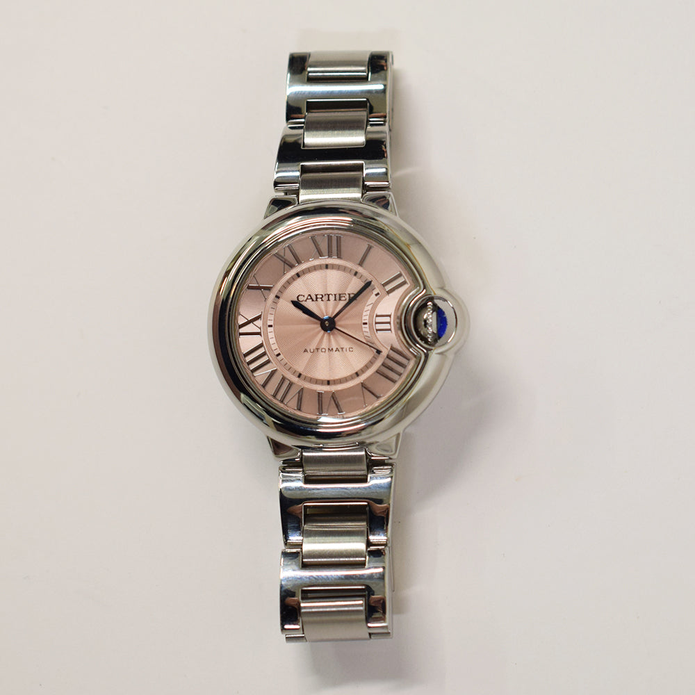 Cartier Ballon Bleu 33mm Steel W6920100 – Pink Roman Dial