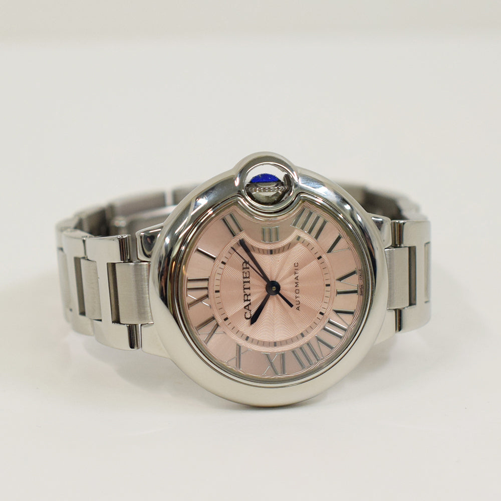 Cartier Ballon Bleu 33mm Steel W6920100 – Pink Roman Dial