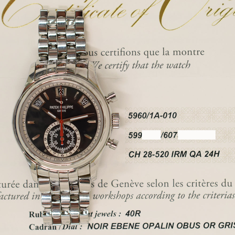 Patek Philippe Annual Calendar Chronograph 40.5mm 5960/1A-010 – Black Dial