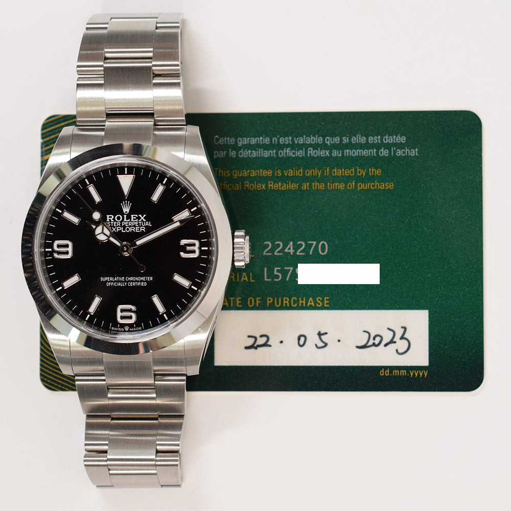 Rolex Explorer 40mm 224270 – Black Dial