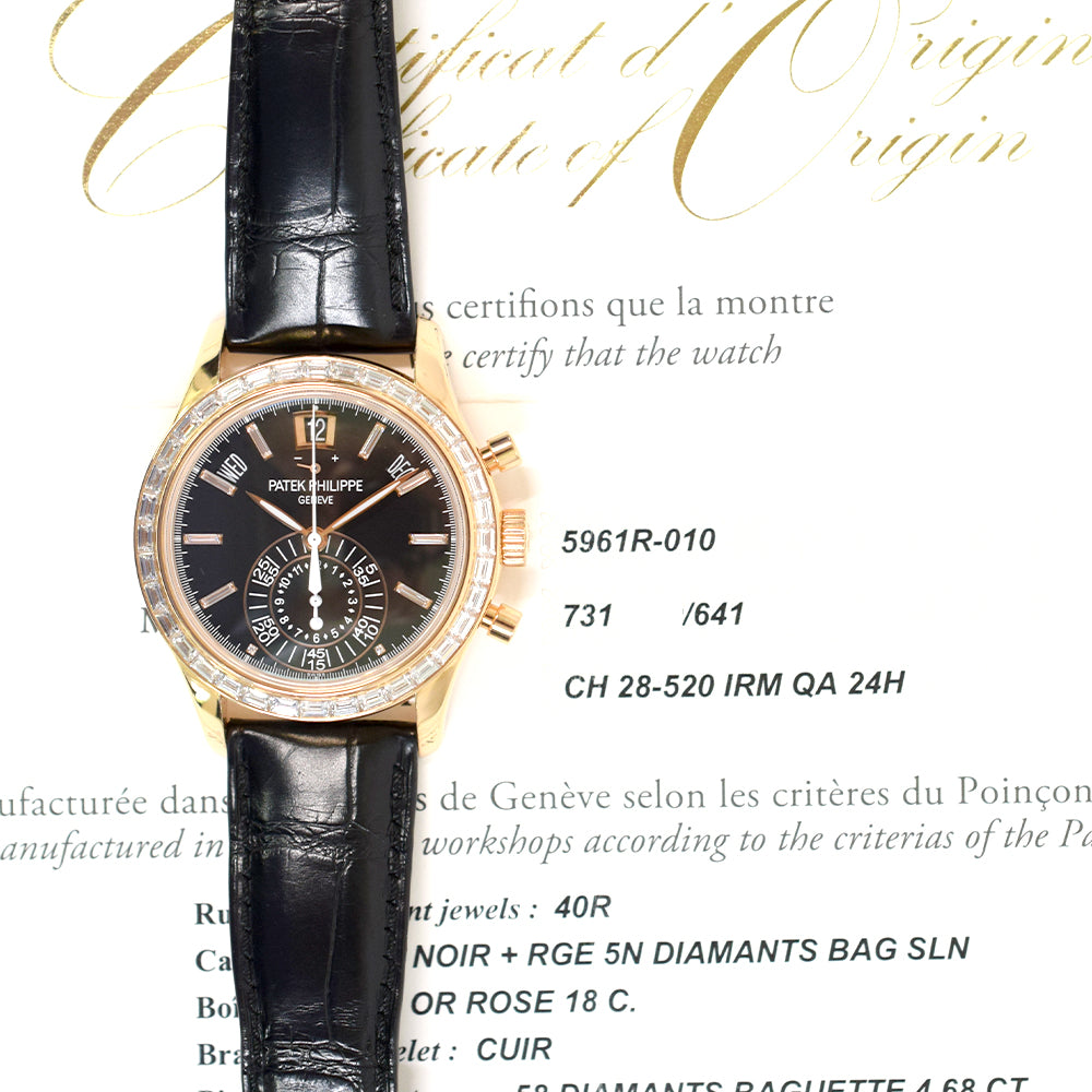 Patek Philippe Annual Calendar Chronograph 40.5mm 5961R-010 – Black Dial