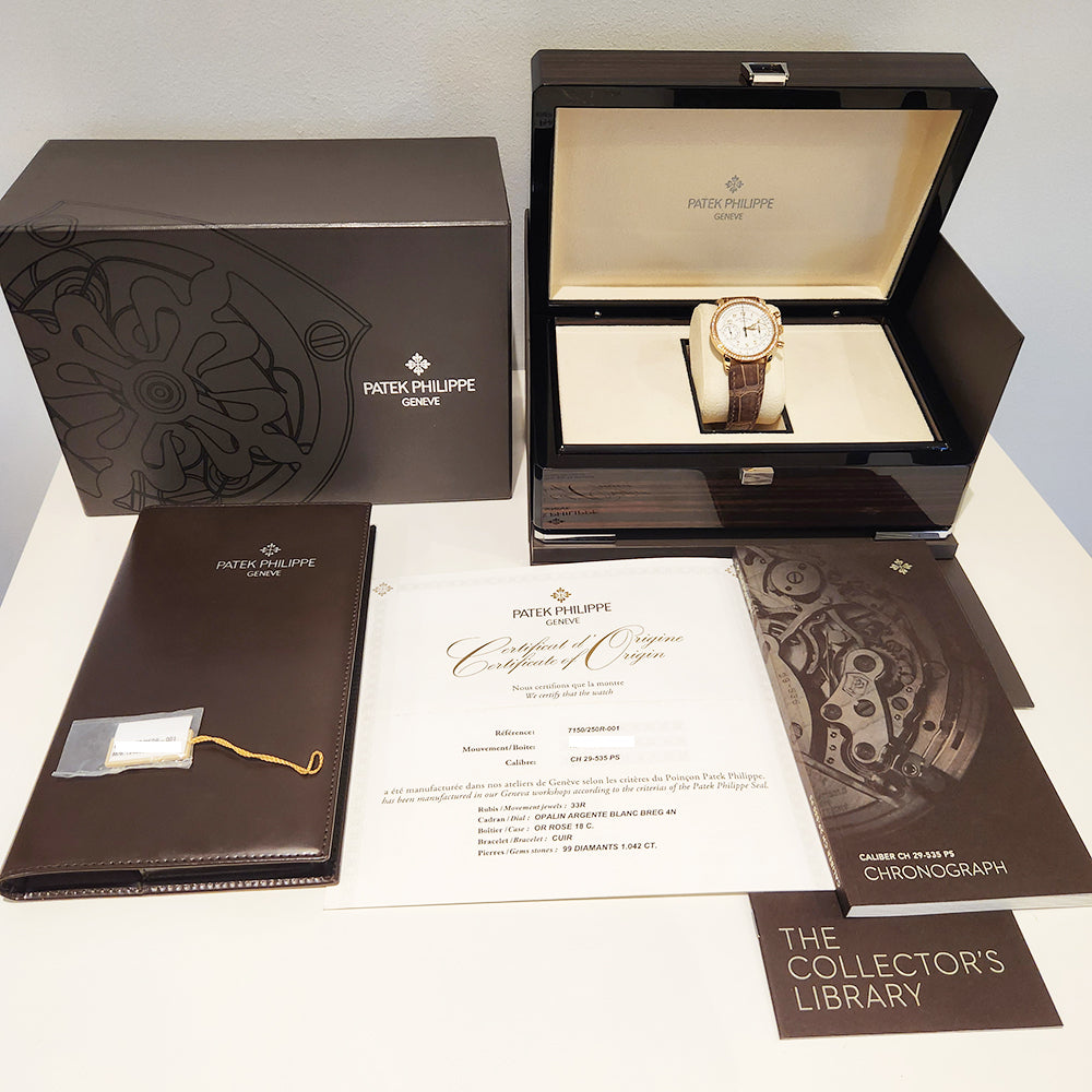 Patek Philippe Complications Chronograph 38mm Rose Gold 7150/250R-001 – White Dial
