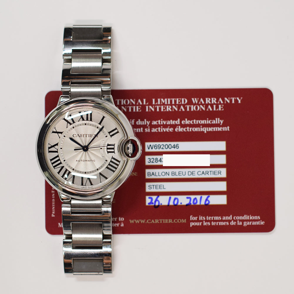 Cartier Ballon Bleu 36mm Steel W6920046 – Silver Roman Dial