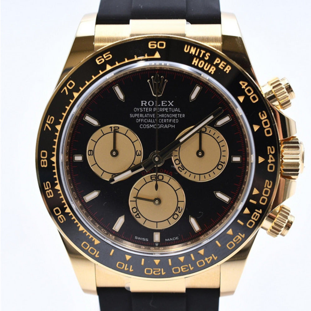 Rolex Cosmograph Daytona 40mm Yellow Gold Oysterflex 126518LN – Black Dial