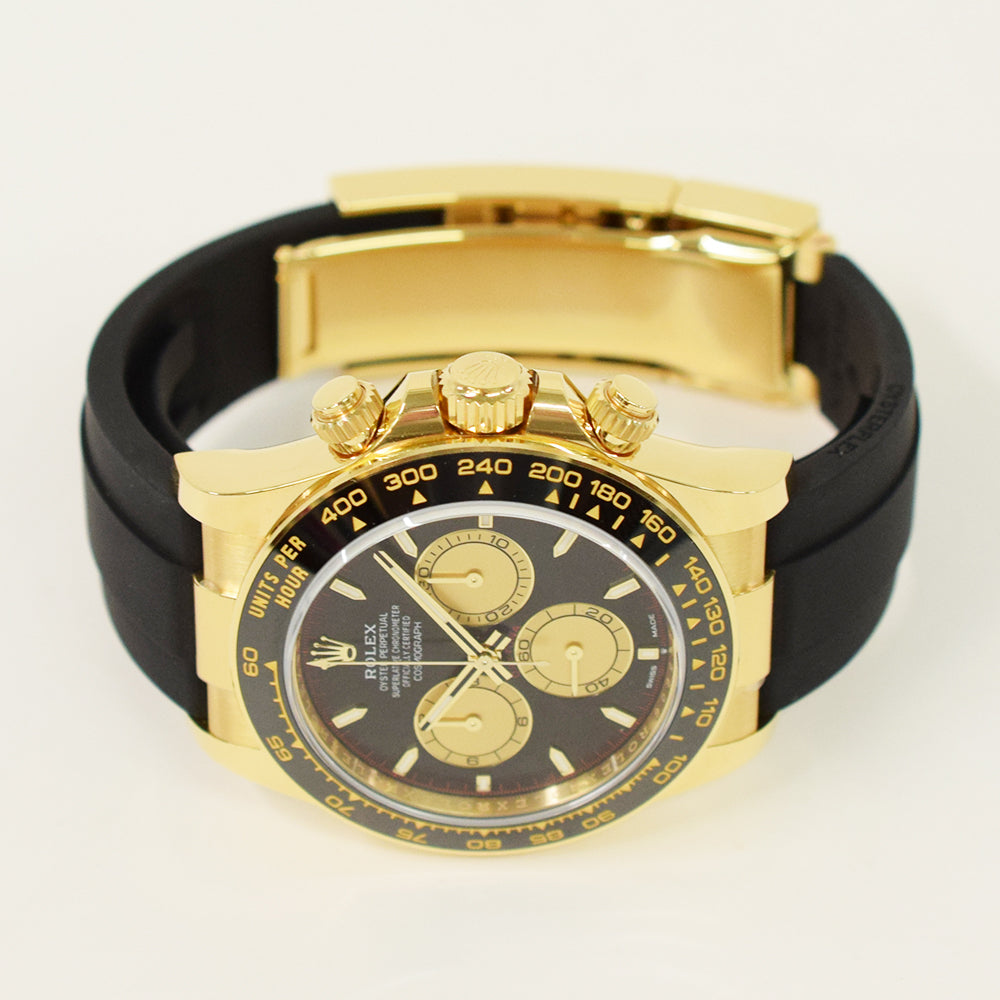 Rolex Cosmograph Daytona 40mm Yellow Gold Oysterflex 126518LN – Black Dial