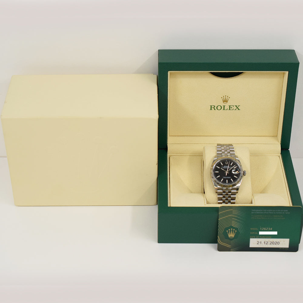Rolex Datejust 36mm Steel and White Gold 126234 – Black Dial
