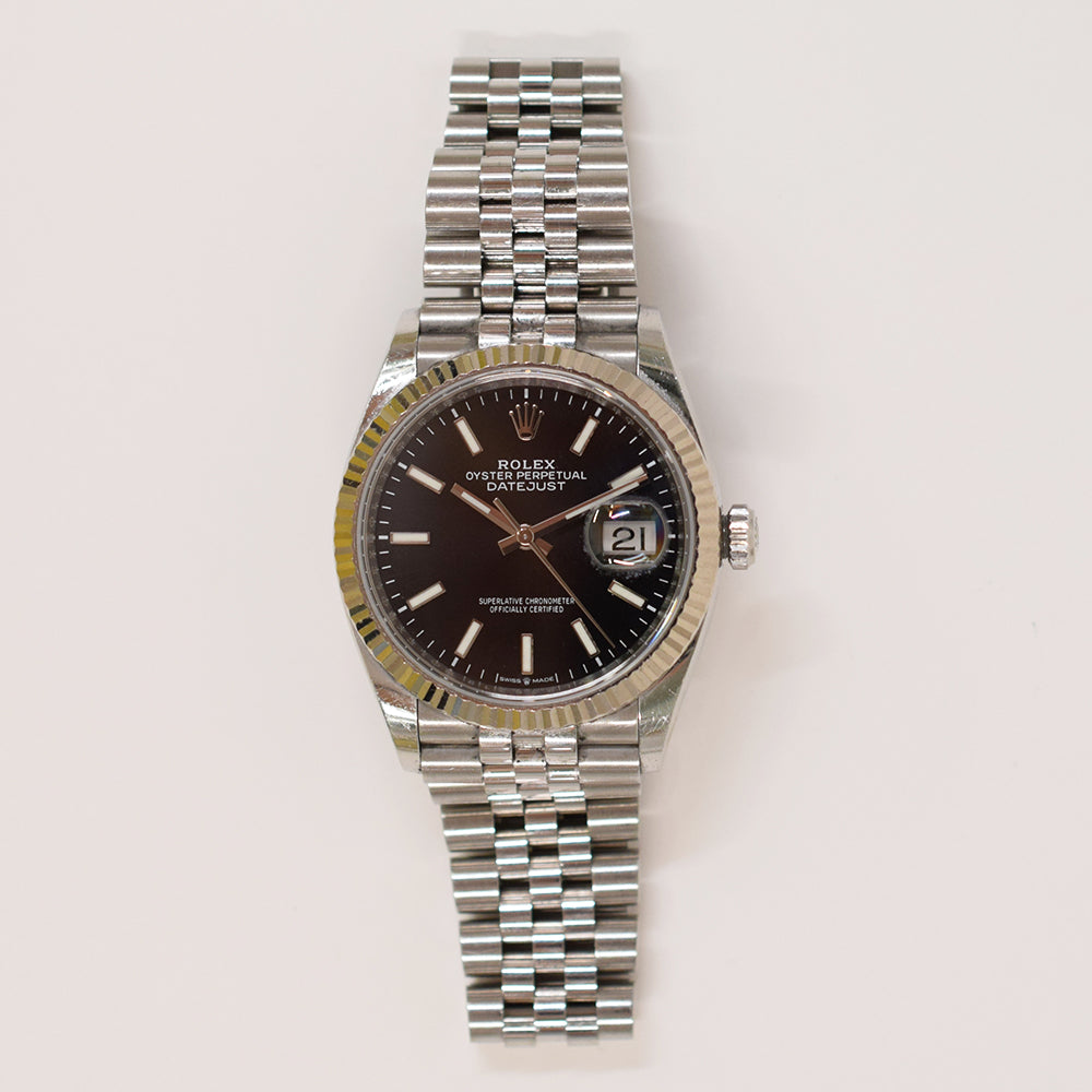Rolex Datejust 36mm Steel and White Gold 126234 – Black Dial
