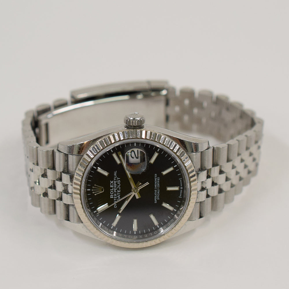 Rolex Datejust 36mm Steel and White Gold 126234 – Black Dial