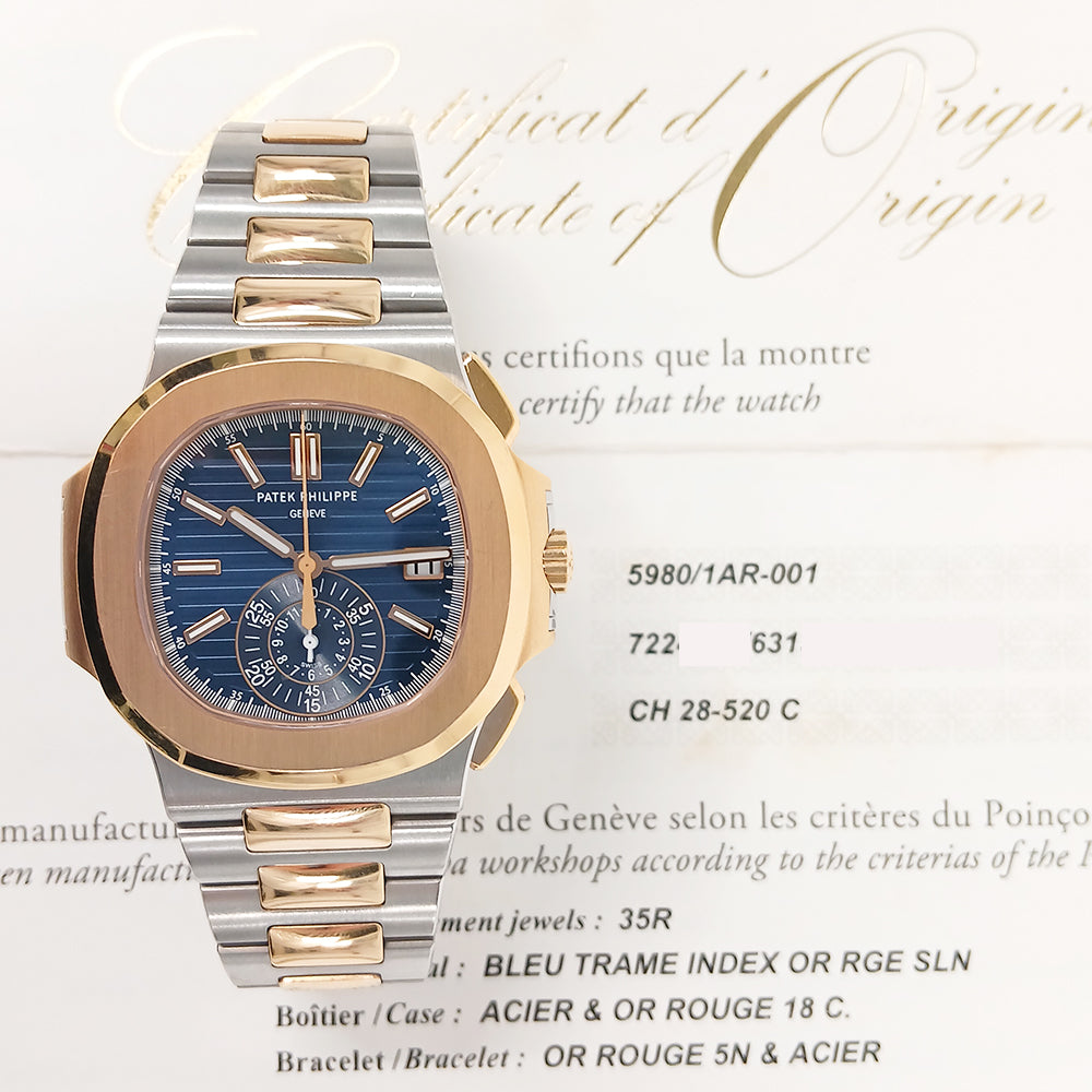 Patek Philippe Nautilus Flyback Chronograph 40.5mm 5980/1AR-001 – Blue Dial