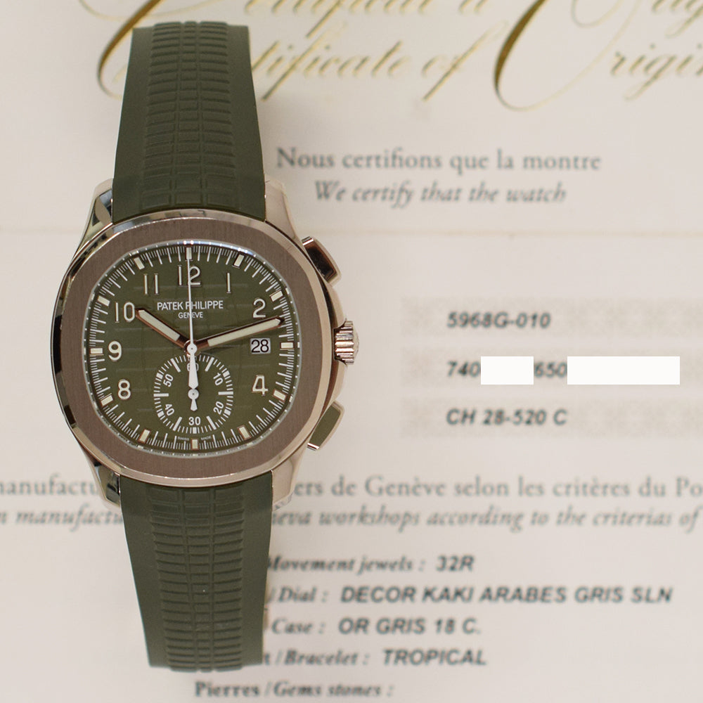 Patek Philippe Aquanaut Chronograph 42.2mm 5968G-010 – Green Dial