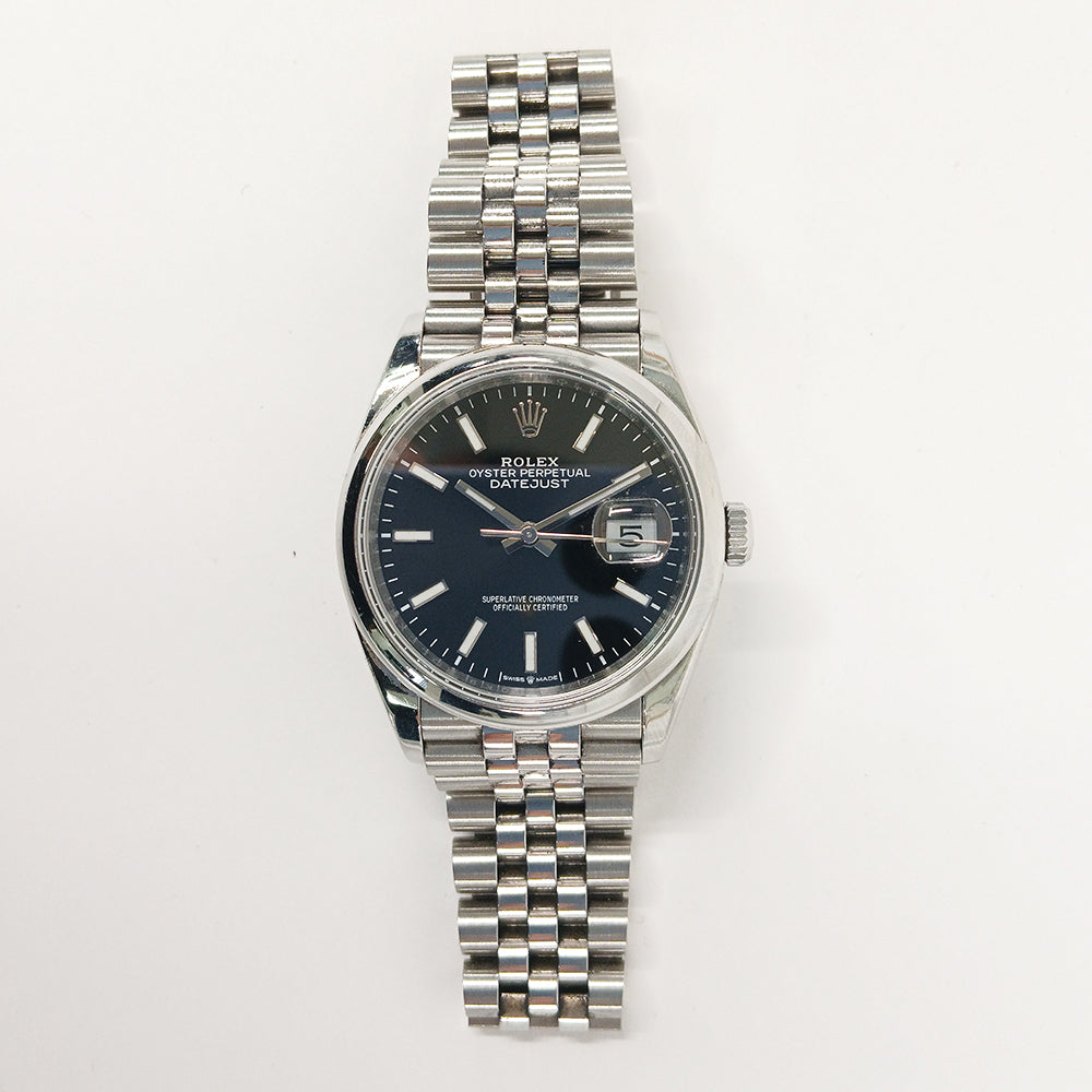 Rolex Datejust 36mm Steel Domed Bezel 126200 – Black Dial