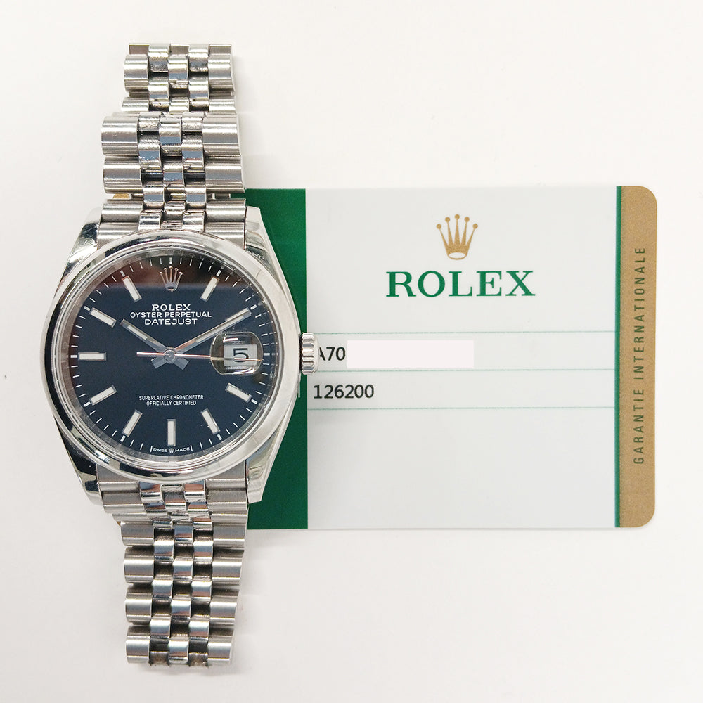 Rolex Datejust 36mm Steel Domed Bezel 126200 – Black Dial