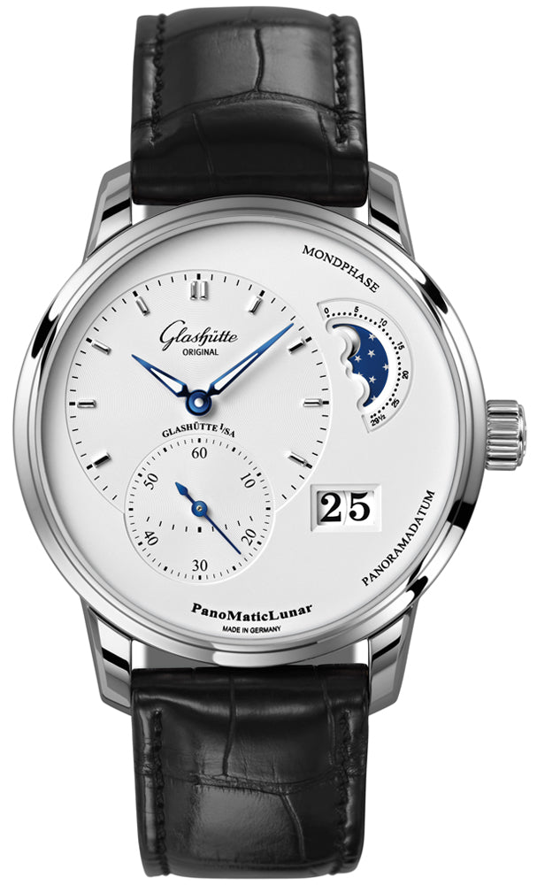 Glashütte Original PanoMaticLunar Opaline Black Leather (1-90-02-42-32-61)