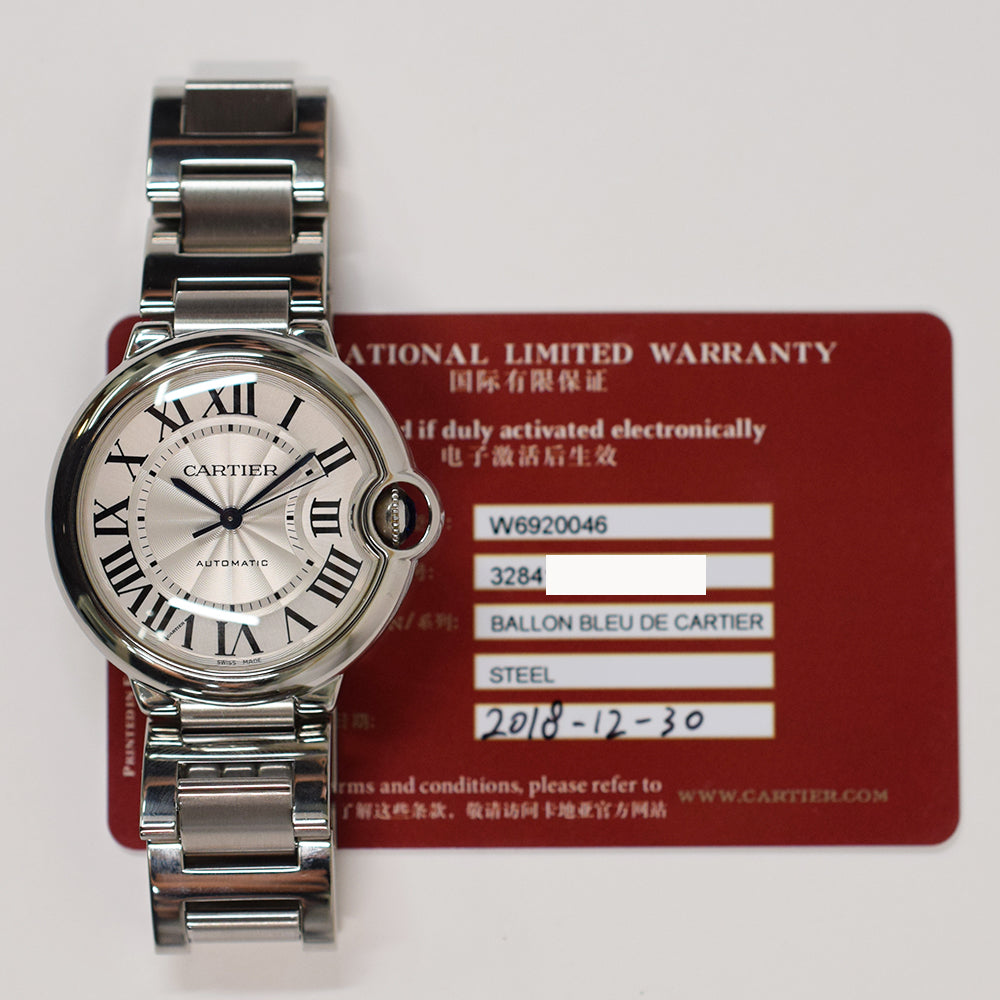 Cartier Ballon Bleu 36mm Steel W6920046 – Silver Roman Dial