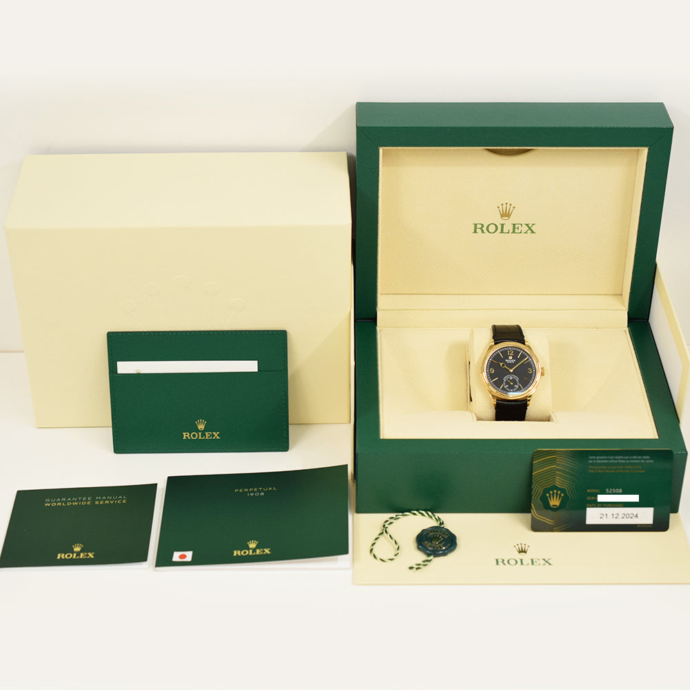 Rolex 1908 39mm Yellow Gold 52508 – Black Dial