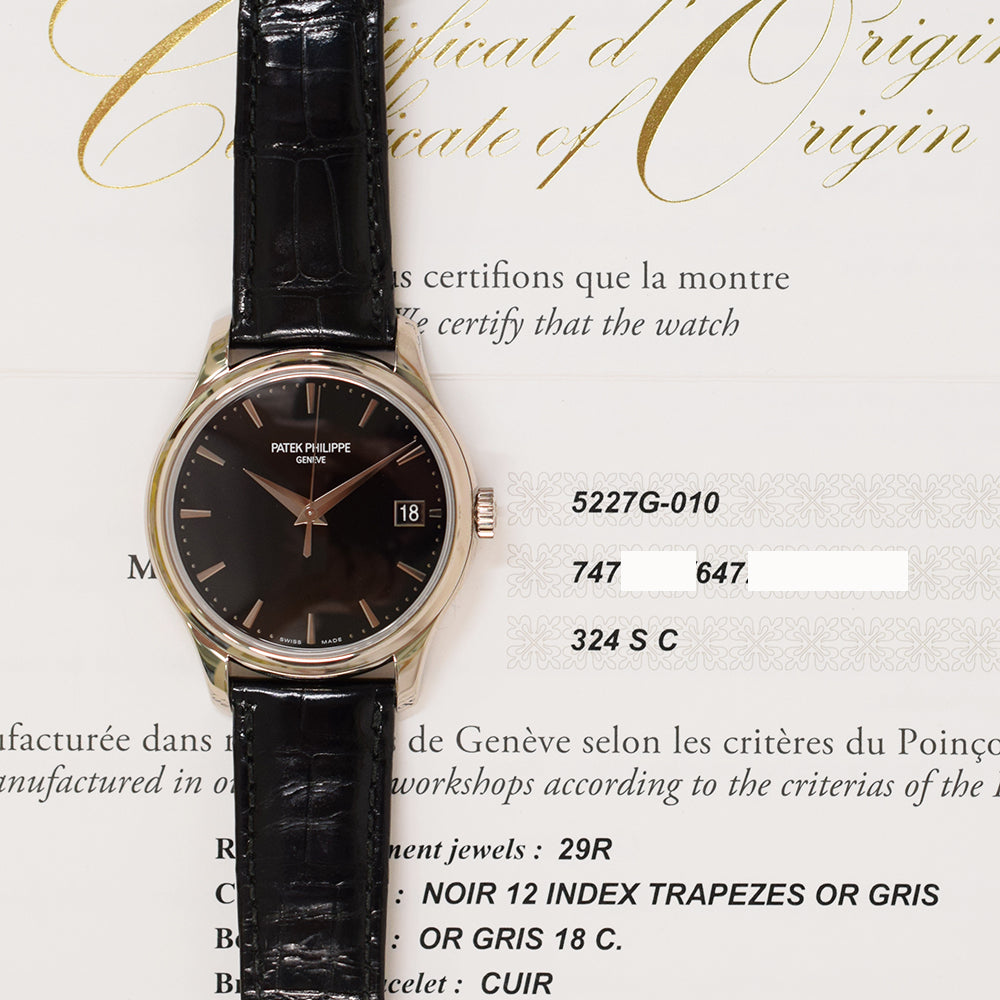 Patek Philippe Calatrava 39mm 5227G-010 – Black Dial
