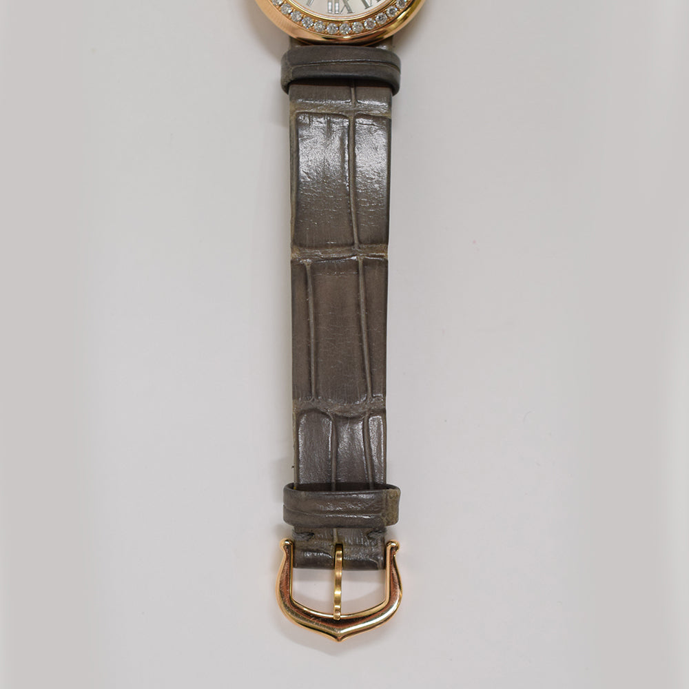 Cartier Ballon Bleu 26mm Diamond Bezel Rose Gold WJBL0006 – Silver Roman Dial