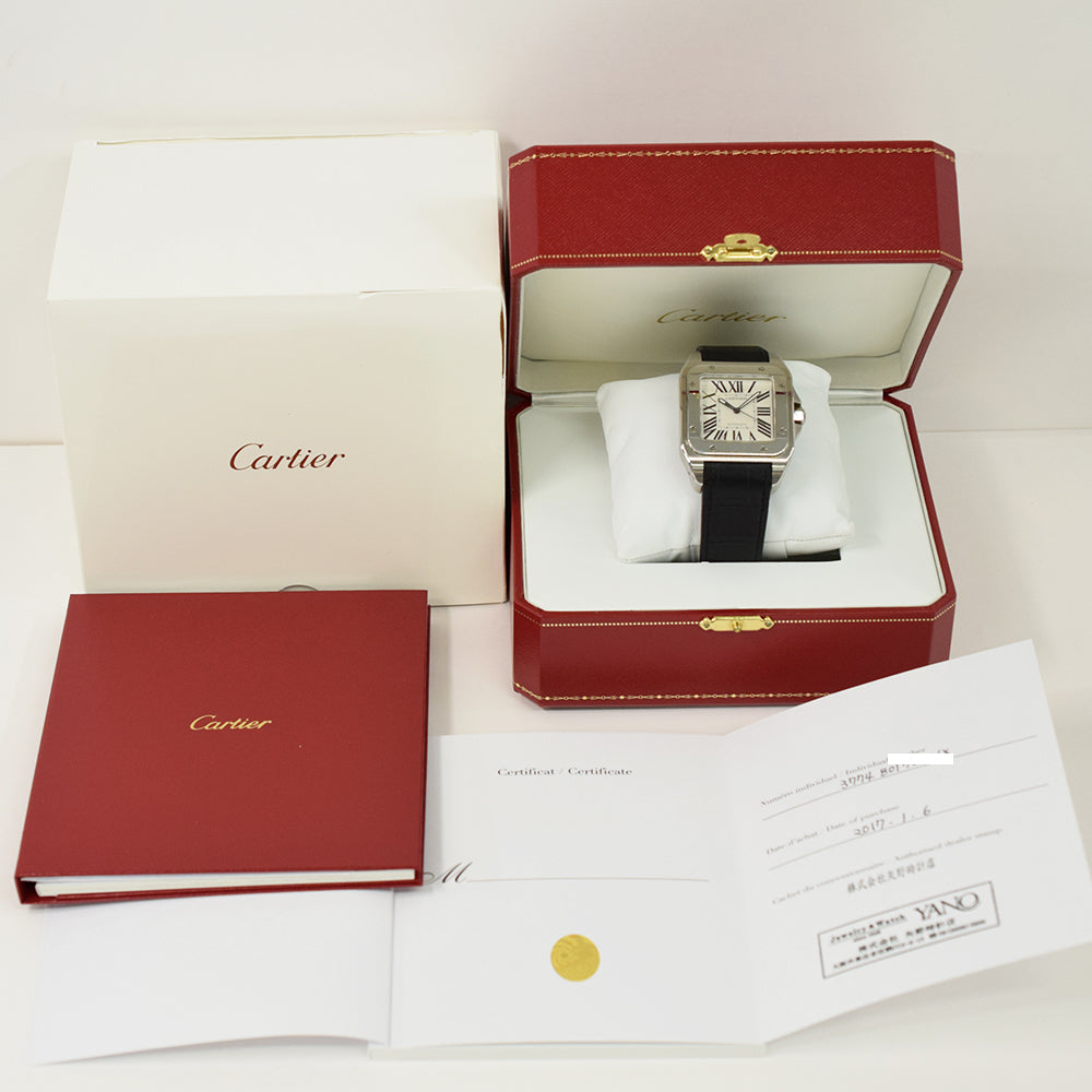 Cartier Santos 100 Large Steel W20073X8 – White Roman Dial