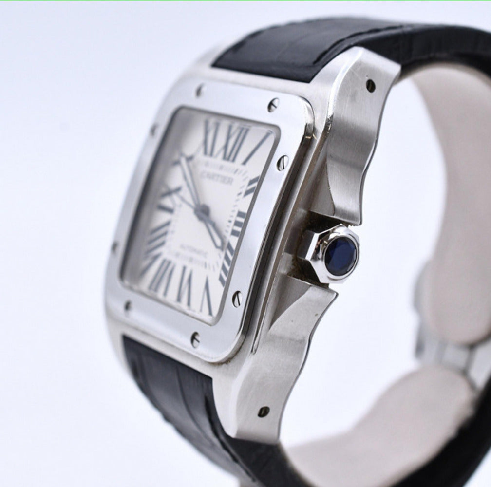 Cartier Santos 100 Large Steel W20073X8 – White Roman Dial