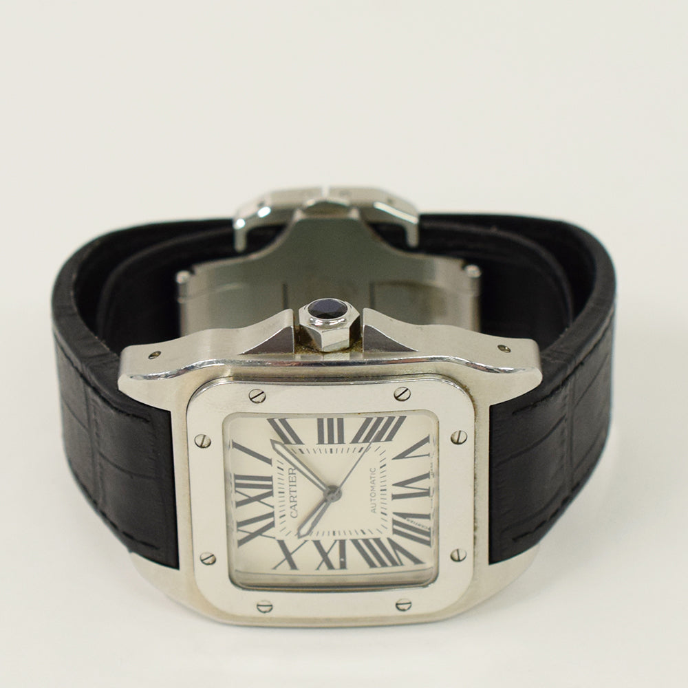 Cartier Santos 100 Large Steel W20073X8 – White Roman Dial