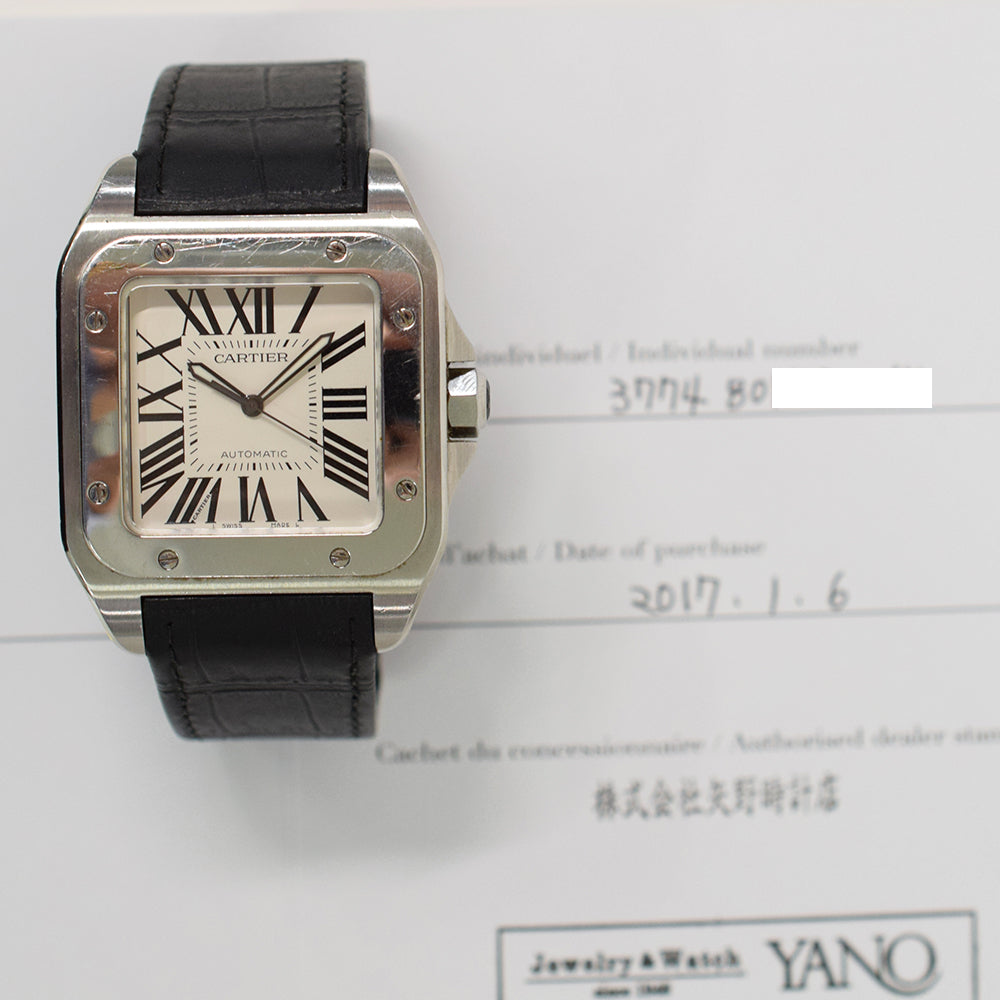 Cartier Santos 100 Large Steel W20073X8 – White Roman Dial