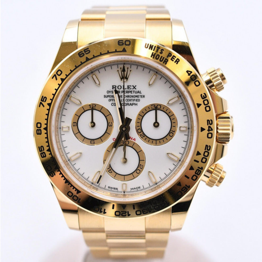 Rolex Cosmograph Daytona 40mm Yellow Gold 126508 – White Dial