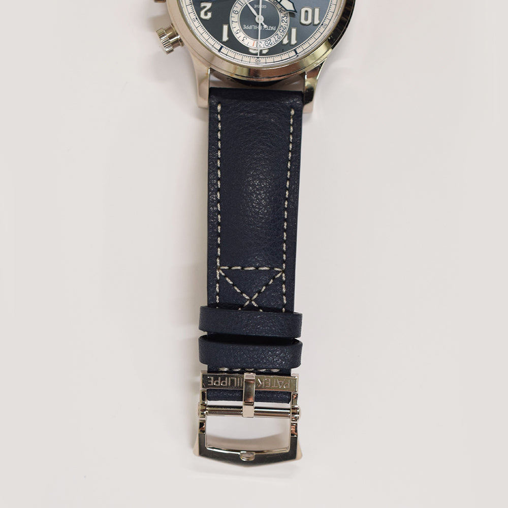 Patek Philippe Calatrava Pilot Travel Time Chronograph 42mm 5924G-001 – Blue Arabic Dial