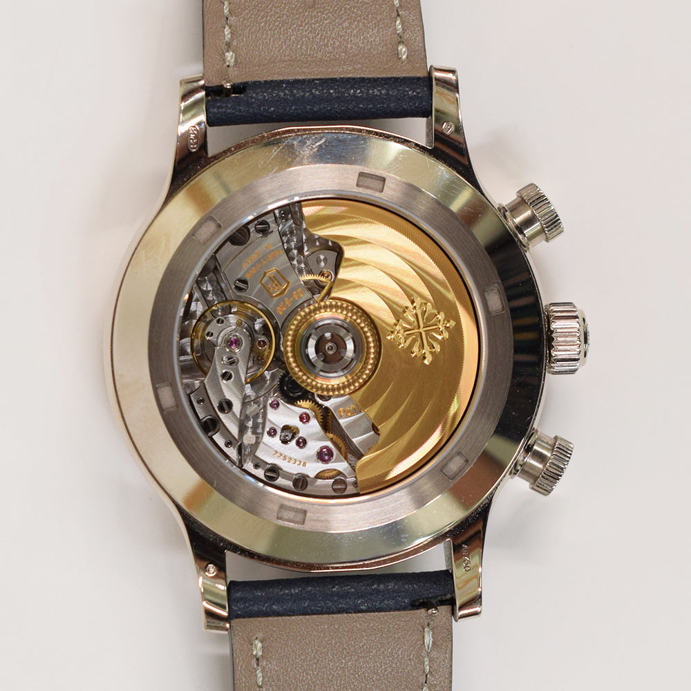 Patek Philippe Calatrava Pilot Travel Time Chronograph 42mm 5924G-001 – Blue Arabic Dial