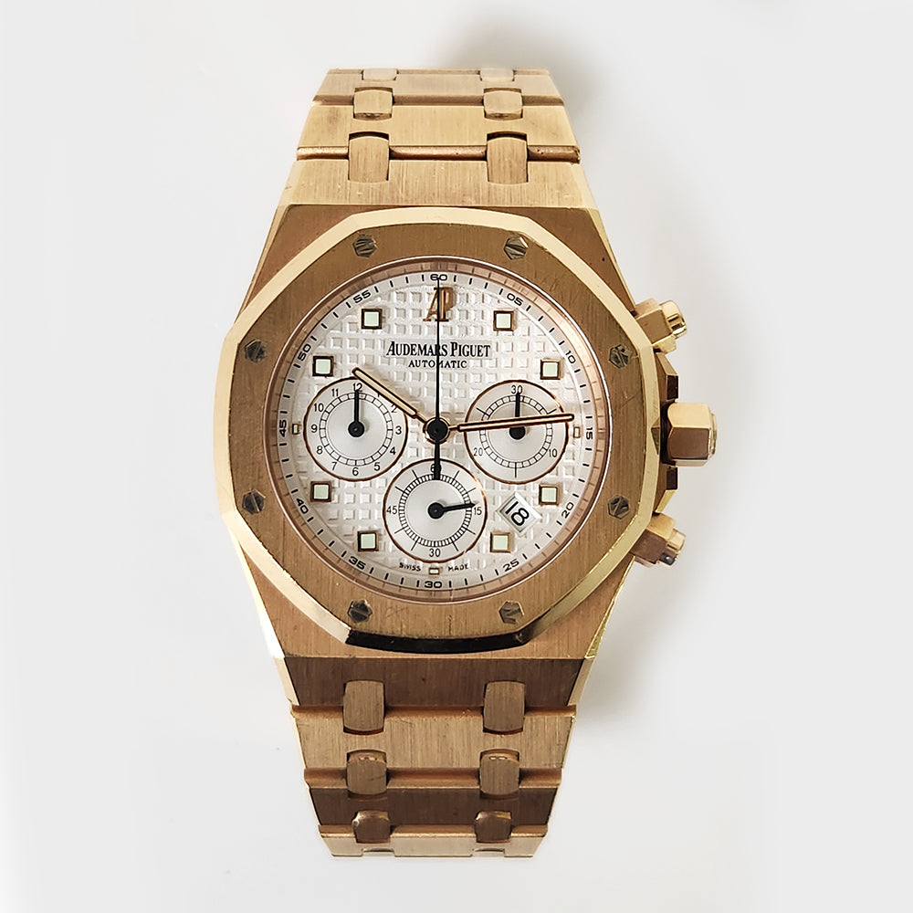Audemars Piguet Royal Oak Chronograph 39mm Rose Gold 25960OR.00.1185OR.01 – White Dial
