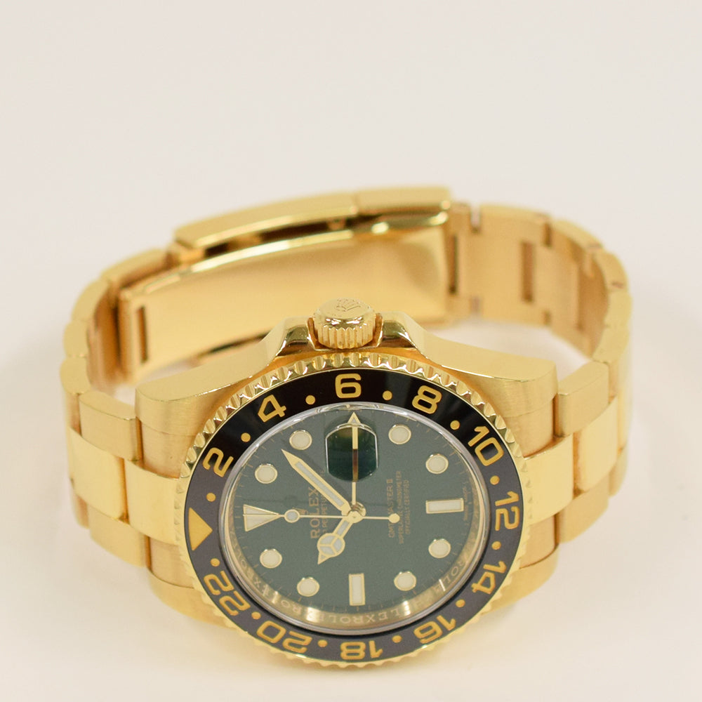 Rolex GMT-Master II 40mm Yellow Gold 116718LN – Green Dial
