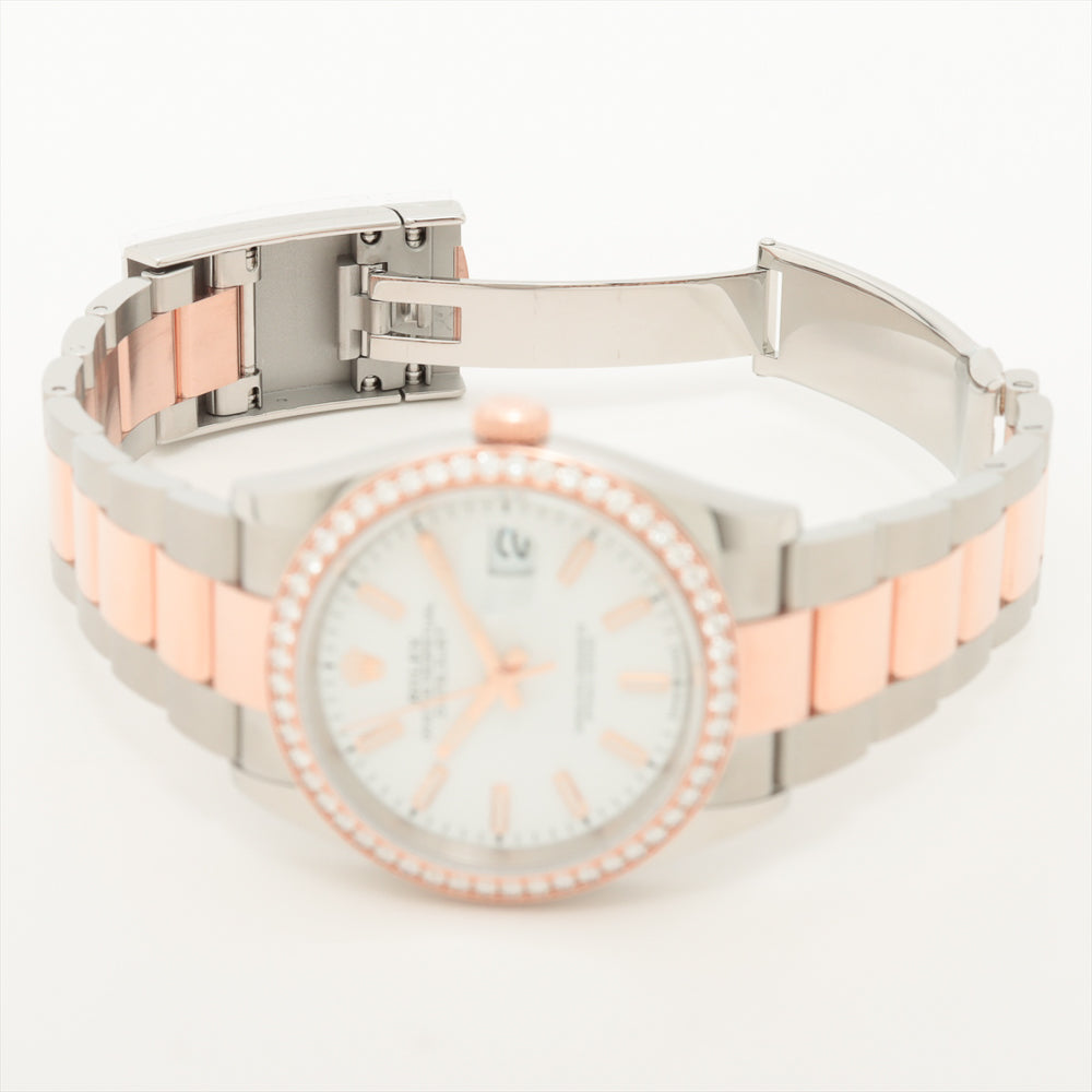 Rolex Datejust 36mm Everose Gold Diamond Bezel 126281RBR – White Dial