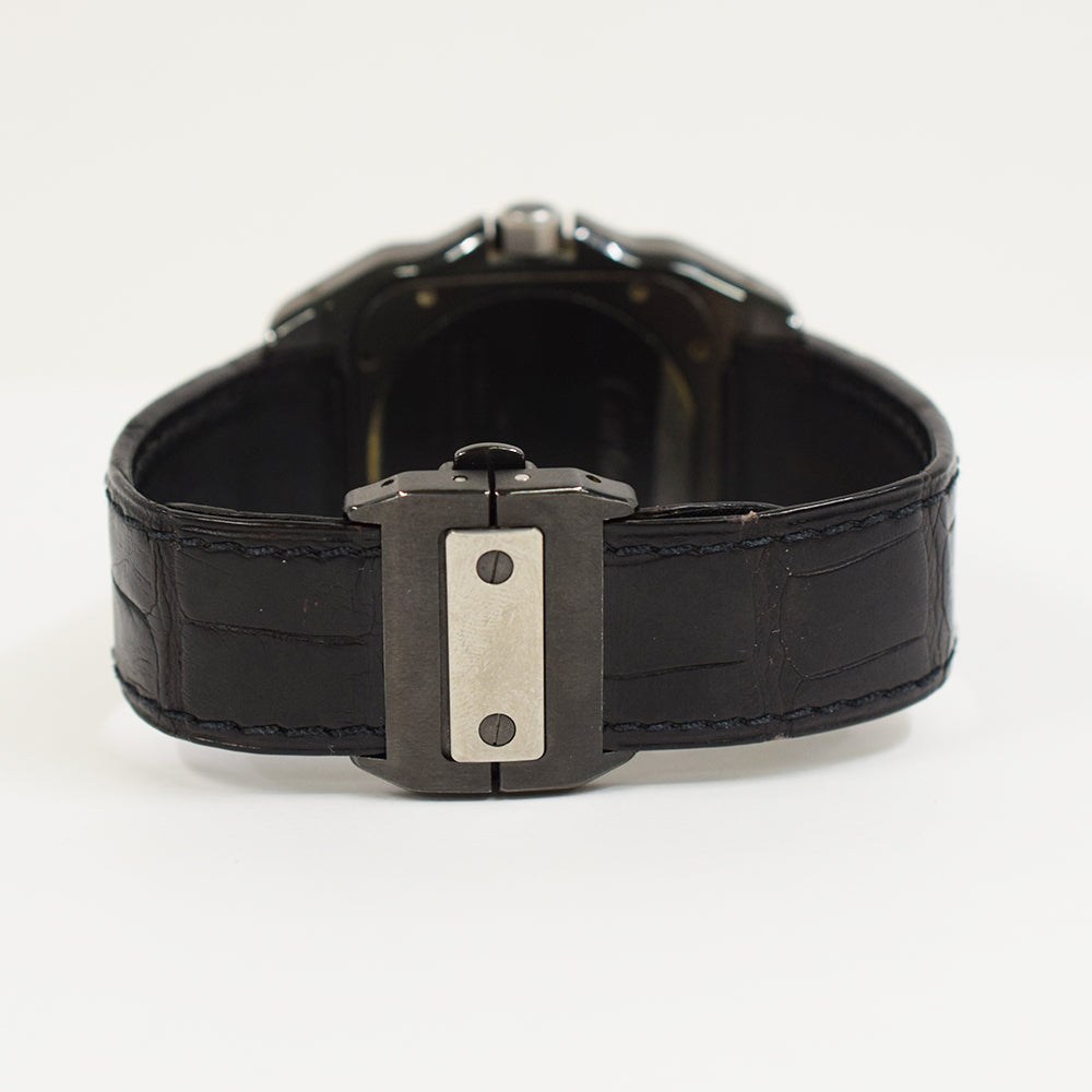 Cartier Santos 100 38mm Titanium and PVD Steel W2020010 – Black Roman Dial