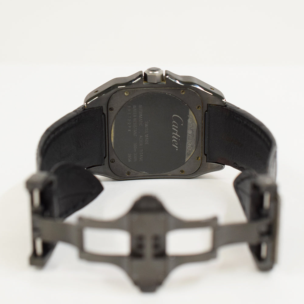 Cartier Santos 100 38mm Titanium and PVD Steel W2020010 – Black Roman Dial