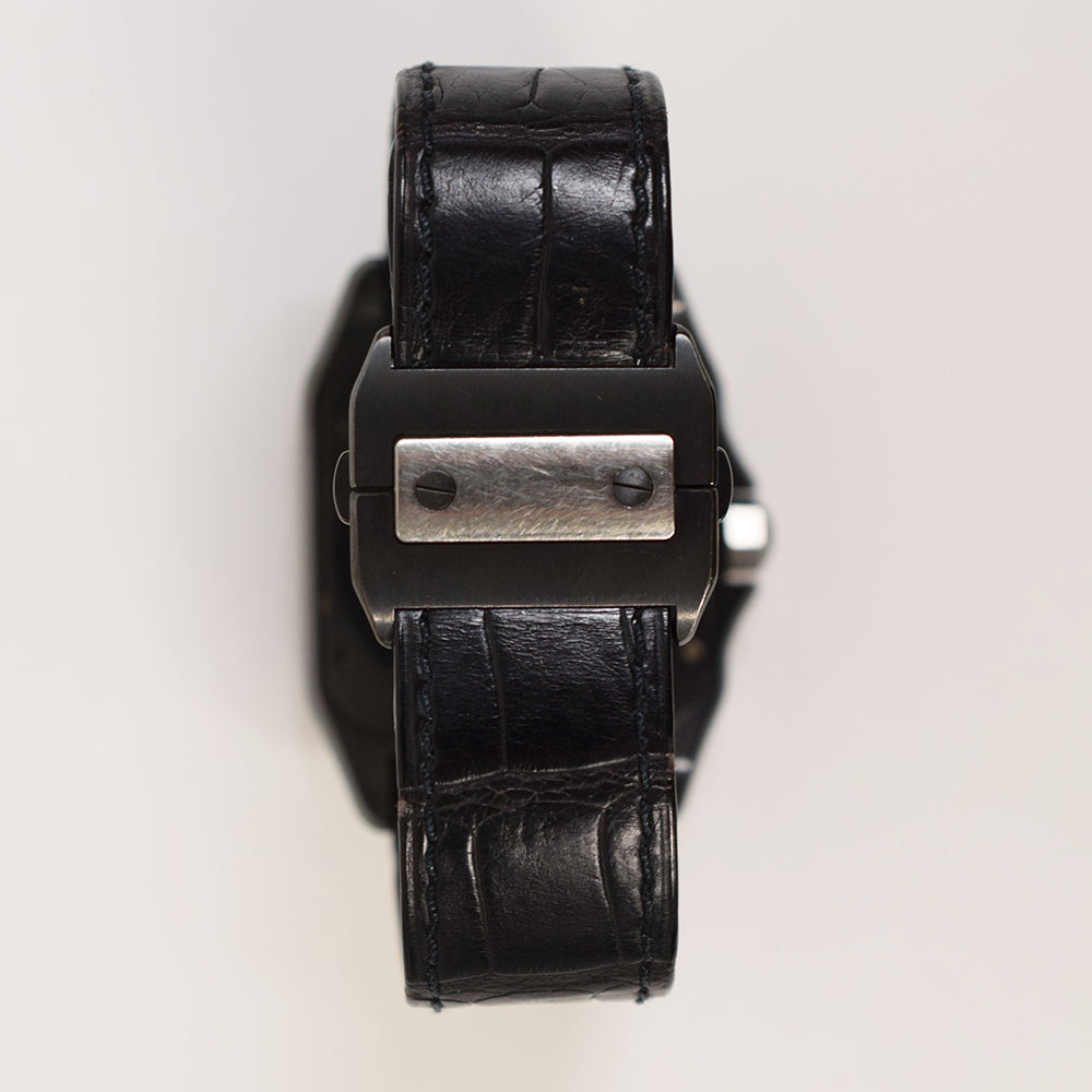 Cartier Santos 100 38mm Titanium and PVD Steel W2020010 – Black Roman Dial