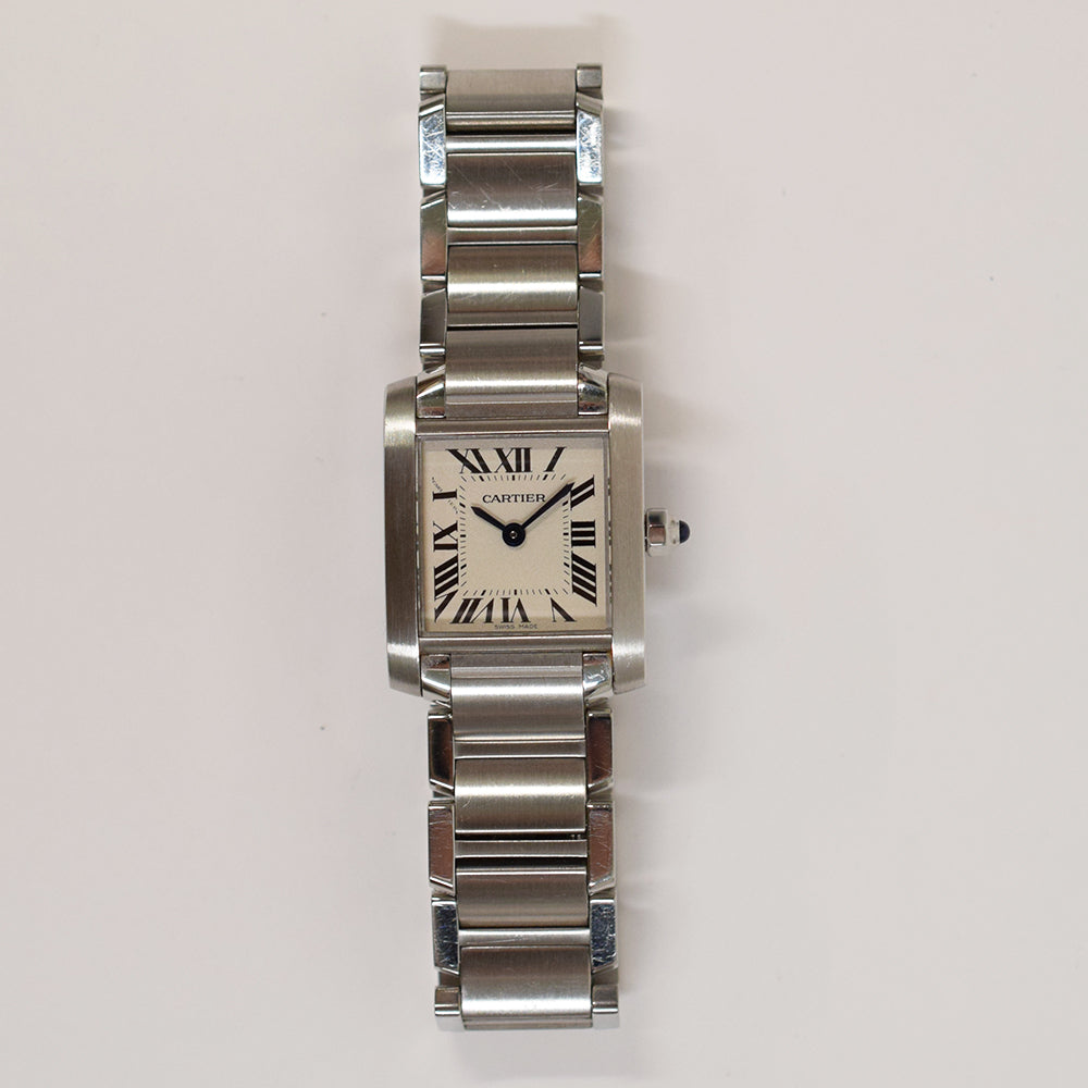 Cartier Tank Française Small Stainless Steel W51008Q3 – Silver Roman Dial
